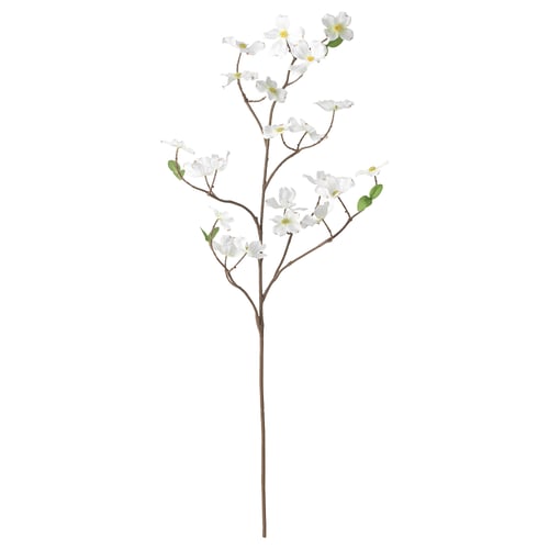 SMYCKA Hoja artificial, interior/exterior/cornejo florido blanco, 100 cm