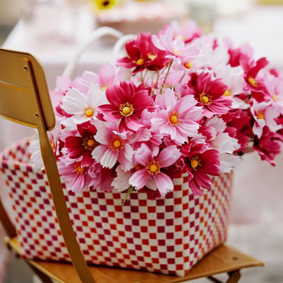 SMYCKA Ramo artificial, interior/exterior/girasol morado rosado, 50 cm