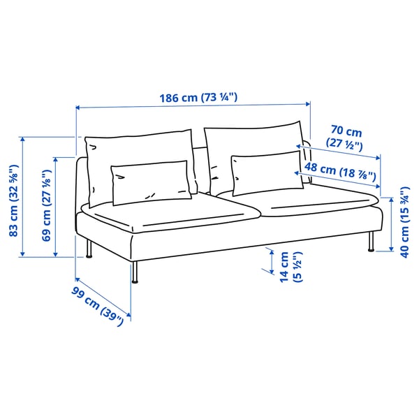 SÖDERHAMN Módulo 3 cuerpos, Kelinge azul oscuro