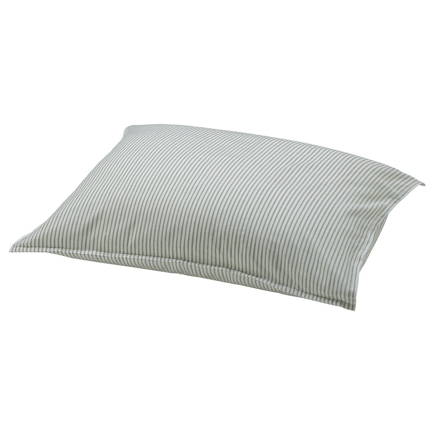 SOLFIBBLA Funda de almohada, blanco verde/raya, 50x60 cm