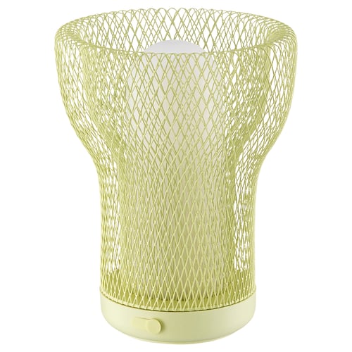 SOLVINDEN Lámpara de mesa LED, rejilla a pilas/ext menta
