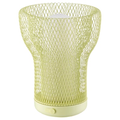SOLVINDEN Lámpara de mesa LED, rejilla a pilas/ext menta