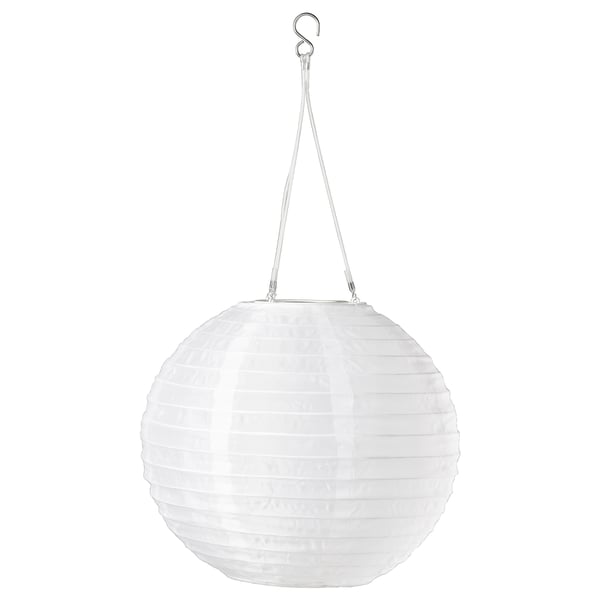 SOLVINDEN Lámpara de techo solar LED, ext/globo blanco, 30 cm