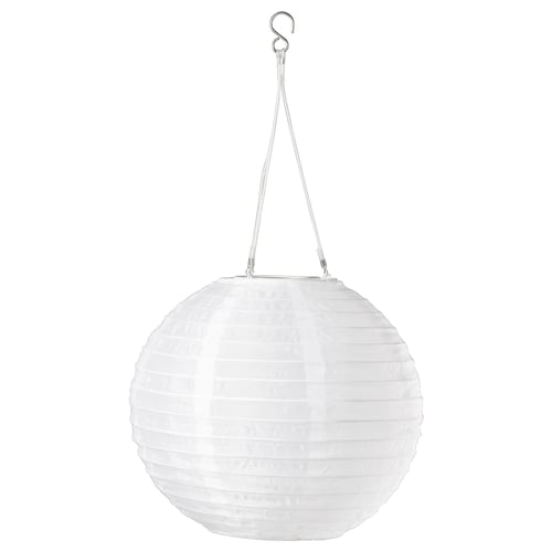 SOLVINDEN Lámpara de techo solar LED, ext/globo blanco, 30 cm