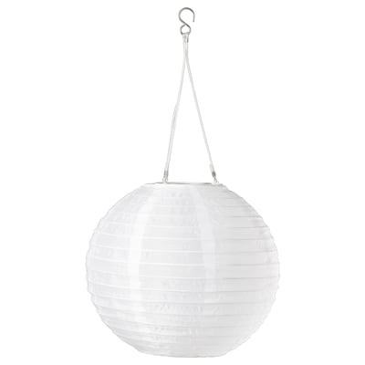 SOLVINDEN Lámpara de techo solar LED, ext/globo blanco, 30 cm