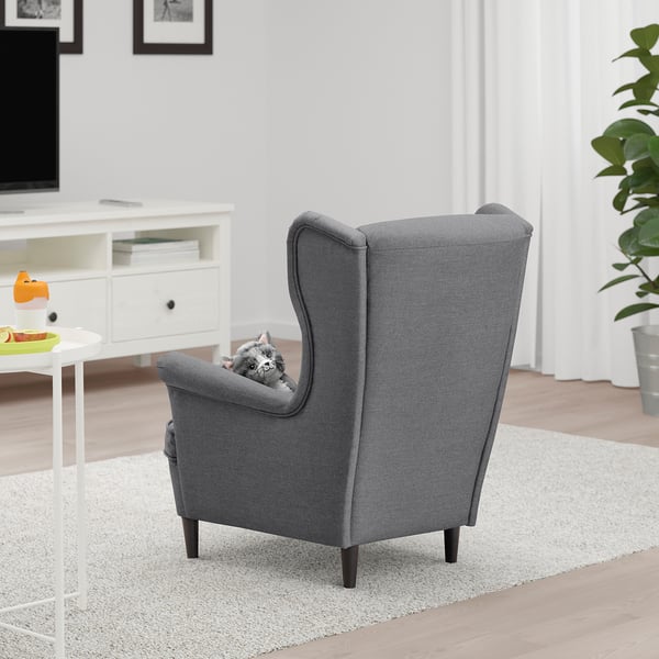 STRANDMON Sillón infantil, Vissle gris