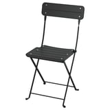 SUNDSÖ Silla plegable, gris oscuro ext