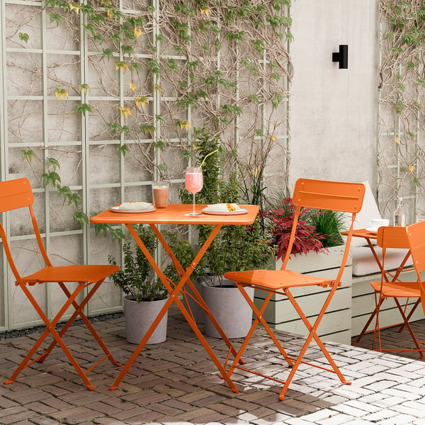 SUNDSÖ Silla plegable, naranjo ext