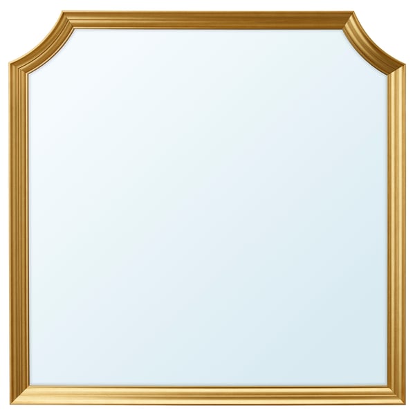 SVANSELE Espejo, dorado, 78x78 cm