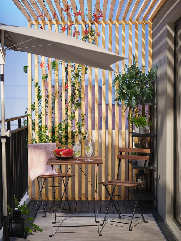 TÄRNÖ Juego de balcón 2 sillas, negro/café
