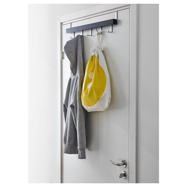 TJUSIG Perchero de puerta/pared, negro, 60 cm