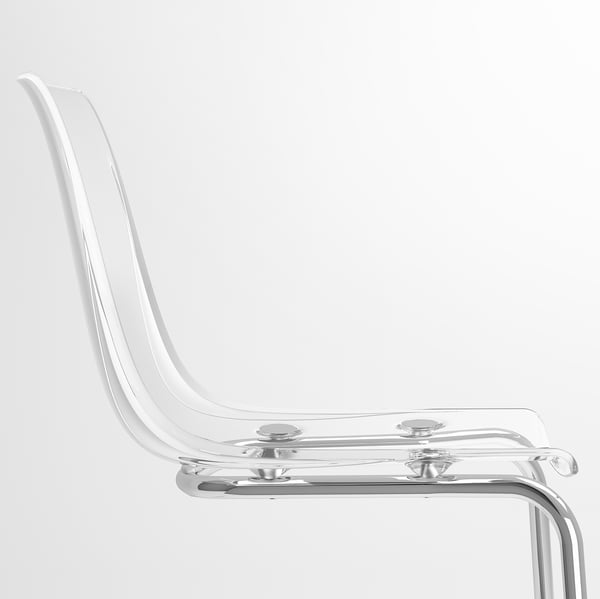 TOBIAS Silla, transparente/cromado