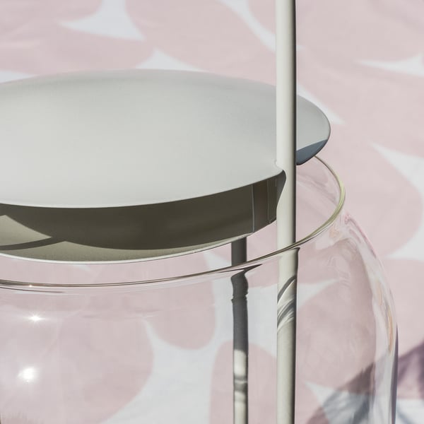 TOFSAND Farol para vela, int/ext, blanco, 44 cm