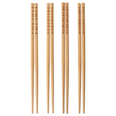 TREBENT Palillos, set de 4, bambú