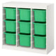 TROFAST Combinación de almacenaje con cajas