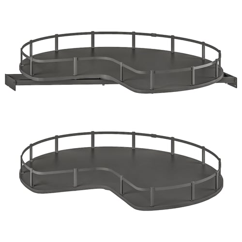 UTRUSTA Carrusel para mueble base esquinero, gris, 88 cm