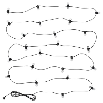 UTSUND Guirnalda luces LED 24 ampolletas, ext negro