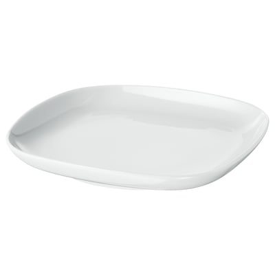 VÄRDERA Plato de pan, blanco, 18x18 cm