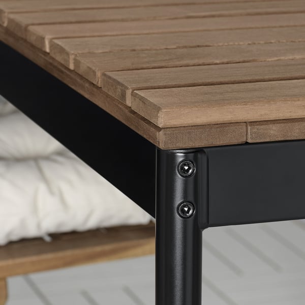 VÄSMAN Mesa extensible ext, café, 135/190x74 cm