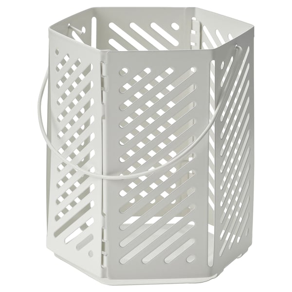 VÅRSYREN Farol para vela pequeña, blanco, 12 cm