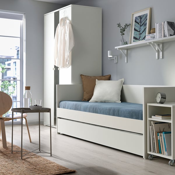 VIHALS Cama nido, blanco, 80x200 cm
