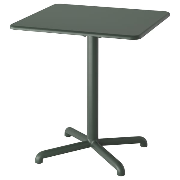 VISINGSÖ Mesa, ext/verde oscuro, 70x70 cm