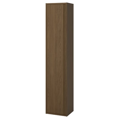 ÄNGSJÖN Mueble alto con puerta, café Efecto roble, 40x35x195 cm