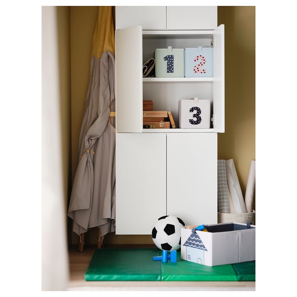 BARNDRÖM Cajas, set de 3, verde azul/beige, 17x27x17 cm