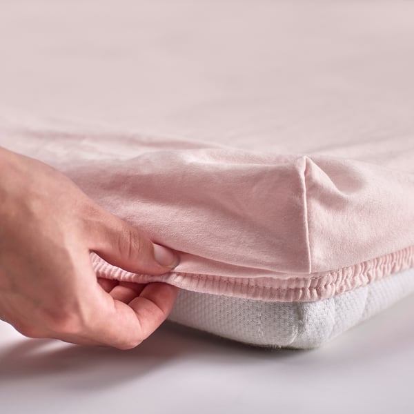 BARNDRÖM Sábana ajustable de cama extensible, rosado, 80x165 cm