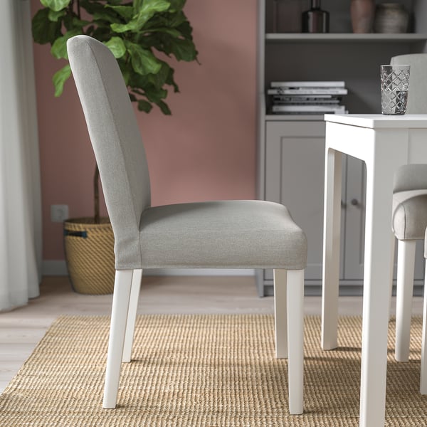 BERGMUND Silla, blanco/Orrsta gris claro