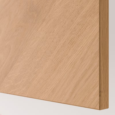 BESTÅ Estante con puerta, blanco/Hedeviken Chapa de roble, 60x42x64 cm