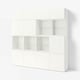 BESTÅ Mueble sala con puertas, blanco/Lappviken blanco, 240x42x231 cm