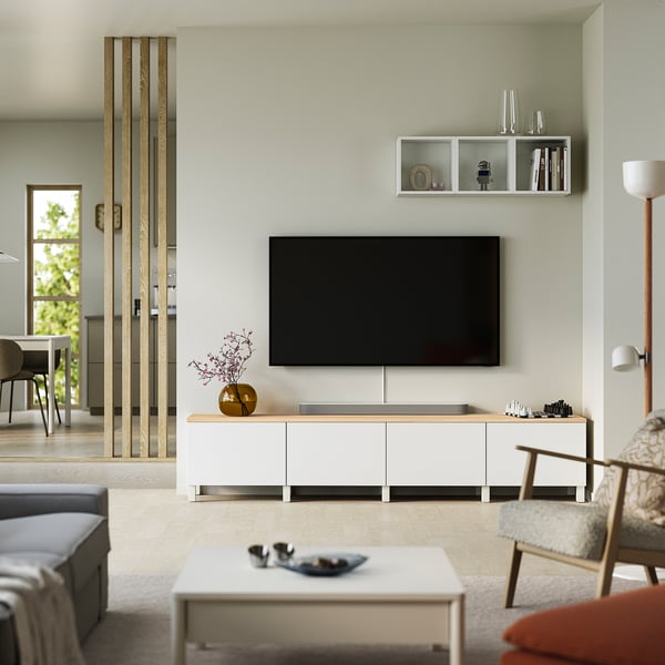 BESTÅ Mueble TV con puertas