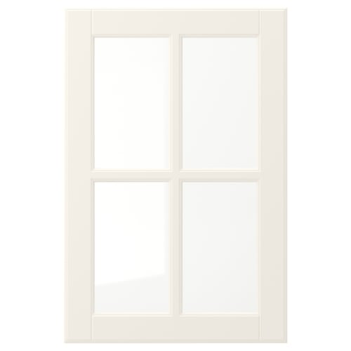 BODBYN Puerta de vidrio, blanco hueso, 40x60 cm