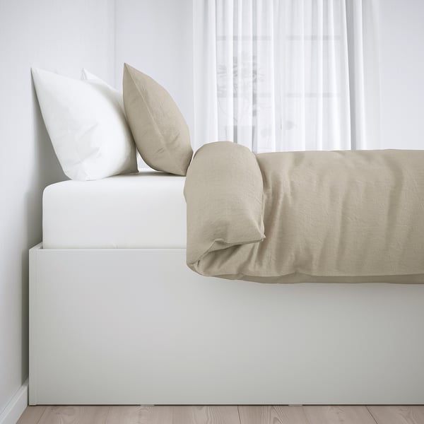 BRIMNES Cama baúl, blanco, 160x200 cm