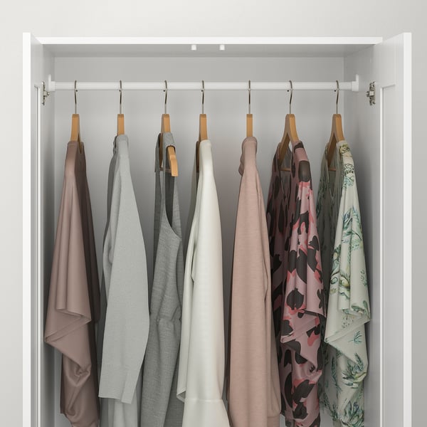 BRIMNES Clóset con 2 puertas, blanco, 78x50x190 cm