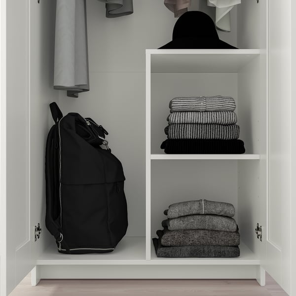 BRIMNES Clóset con 2 puertas, blanco, 78x50x190 cm