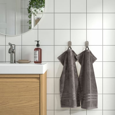 BROKGLIM Toalla de mano para invitados, gris, 30x50 cm