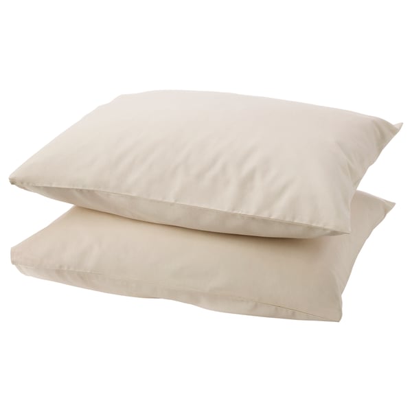 DVALA Funda de almohada, beige, 50x60 cm