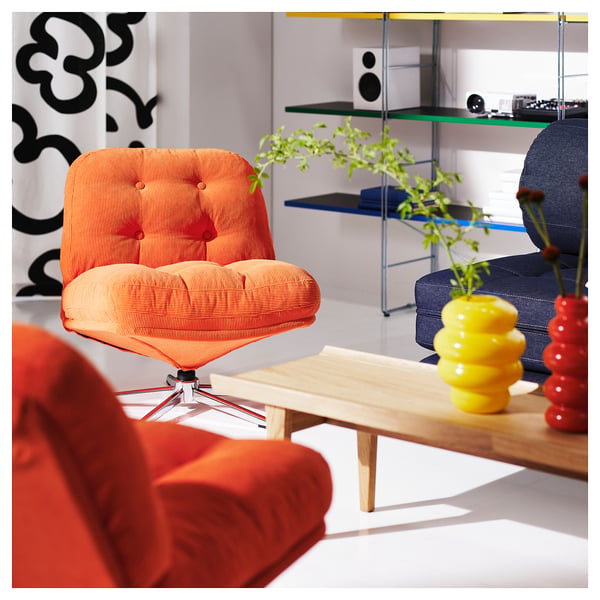 DYVLINGE Silla giratoria, Kelinge naranja