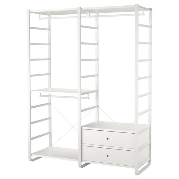 ELVARLI Combinación de clóset, blanco, 165x55x216 cm