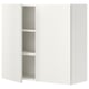 ENHET Armario pared 2 repisas/puertas, blanco, 80x32x75 cm