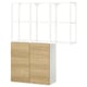 ENHET Mueble, blanco/Efecto roble, 120x32x150 cm