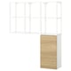ENHET Mueble, blanco/Efecto roble, 120x32x150 cm