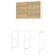 ENHET Mueble, blanco/Efecto roble, 139x63.5x90.5 cm