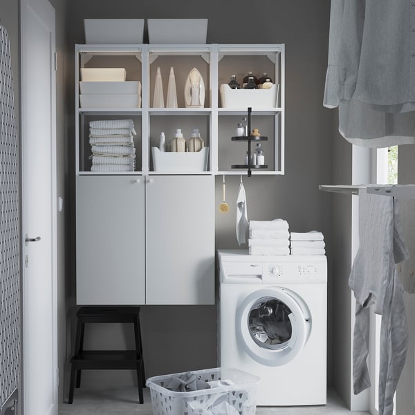 ENHET Mueble, blanco, 120x32x150 cm