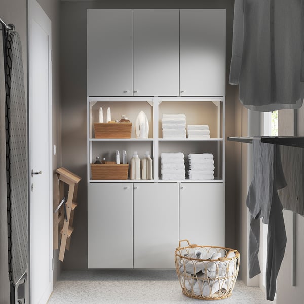 ENHET Mueble, blanco, 120x32x225 cm