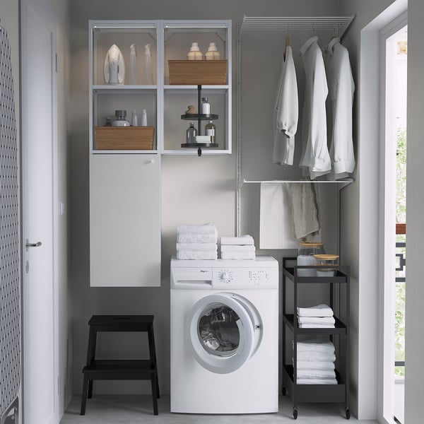 ENHET Mueble, blanco, 80x32x150 cm