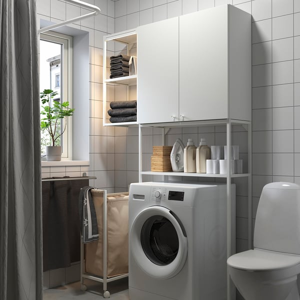 ENHET Mueble, blanco, 120x32x204 cm
