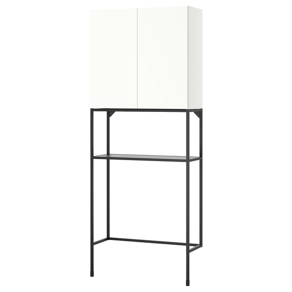 ENHET Mueble, gris oscuro/blanco, 80x32x204 cm